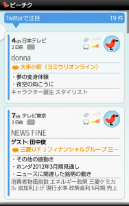 話題のtv番組をリアルタイムに通知する ピーチク Exドロイド エックスドロイド